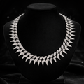 Colier Cuban Silver Spike 24 mm