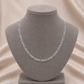 Colier Figaro — Placat Aur Alb 18k