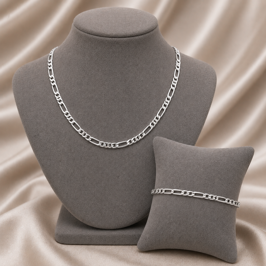 Set Figaro — Placat Aur Alb 18k